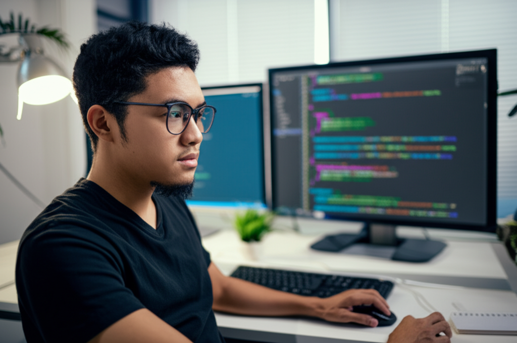 Developer working